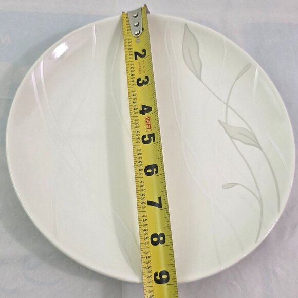 Pfaltzgraff Linea Grey on White Floral Coup Salad Luncheon Plates – Set of 3 - Picture 14 of 14